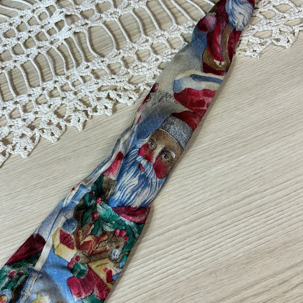 Mark Alexander Mens‎ Christmas Santa Claus Silk Necktie Festive Holiday